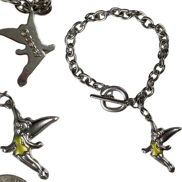 Disney Tinker Bell Silver Tone Bracelet - Picture 1 of 5